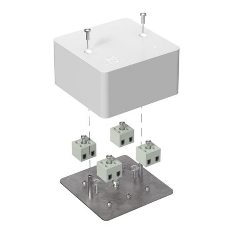 Коробка огнестойкая для кабель-канала 40-0460-FR2.5-8 Е15-Е60 (латунь) 85х85х45 IP42 8p, 2.5 мм.кв.| 40-0460-FR2.5-8-Е60 | Промрукав Строитель