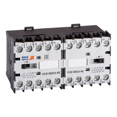 Мини-контактор реверсивный OptiStart K1W-09D01-MC-230AC/DC - 117591 КЭАЗ
