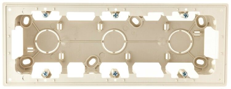 Коробка монтажная для накладного монтажа на 3 модуля, слоновая кость - 2400753-031 Simon