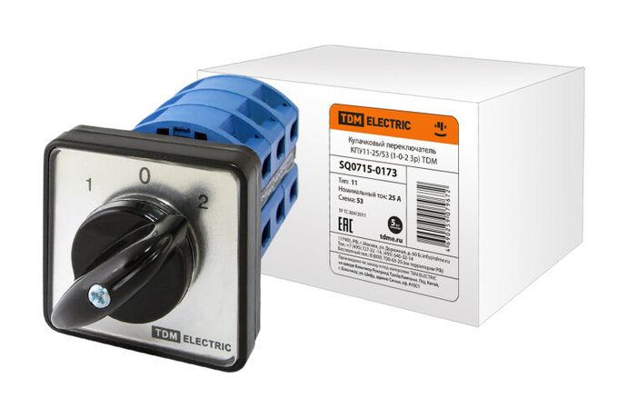 Кулачковый переключатель КПУ11-25/53 (1-0-2 3р) - SQ0715-0173 TDM