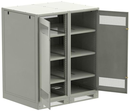 Шкаф LINEA B (пустой) 1450х1200х950мм двустворчатая металлическая дверь серый - LB35-14H29-2M IEK