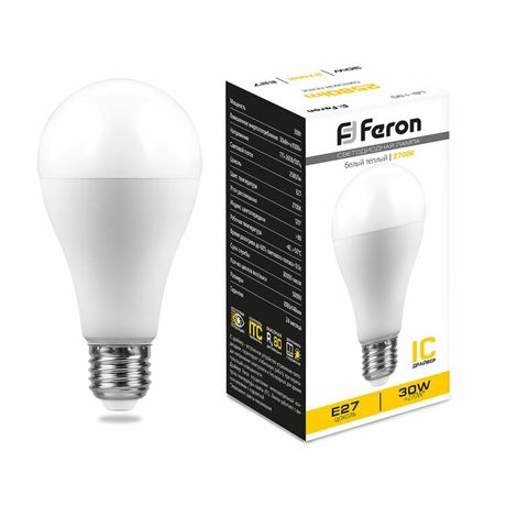 Лампа светодиодная LED 30вт Е27 теплый - LB-130 FERON 38194