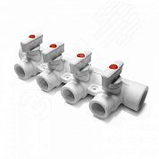 Коллектор полипропиленовый с 2 выходами Белый 40-20 - PA6714208P PRO AQUA