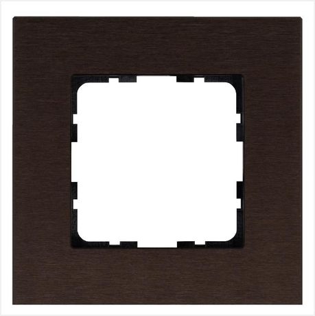 Рамка 1-м G-Metal метал. алюм. корич. Brown Jasmart G1001AZ