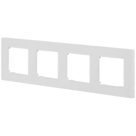 Рамка для розеток и выключателей Серия 12 12-5204-01М на 4 поста, Классик, белый матовый | Б0067764 ЭРА