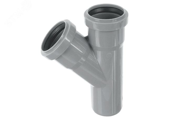 Тройник НПВХ внутренняя канализация 50x50 мм. 87 градусов - 2391022 Хемкор