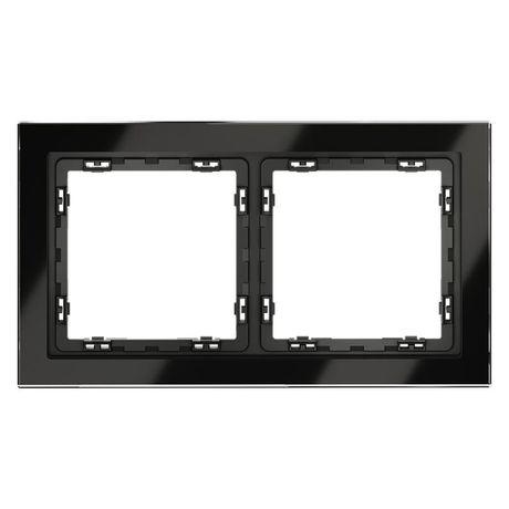 Рамка 2-м S70 стеклян. черн. Voltum VLS110208 Voltum арт. VLS110208