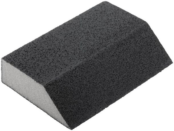 Губка шлифовальная угловая, алюминий-оксидная, 100х70х25 мм, средняя жесткость Р 120 - 38374 РОС