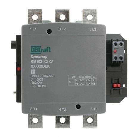 Контактор 500А 380В_АС АС3_ АС4 1НО+1НЗ КМ-102 | 21971DEK DEKraft APC