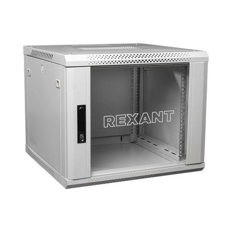 Настенный шкаф 19" 9U 600×600×501 (ШxГxВ), RAL 7035 | 04-0966-111 REXANT MEET