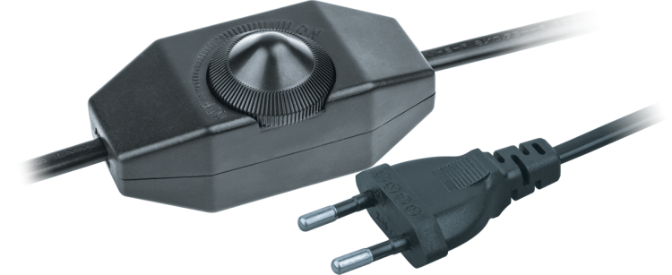 Шнур NPS-FS02-170-2x0.5-BL 1.7 м с диммируемым выкл. черный | 61603 Navigator