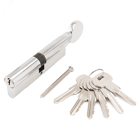 Механизм цилиндровый для врезных замков, АЛЛЮР A.G. 100-6К CP хром - 1276 ПТК