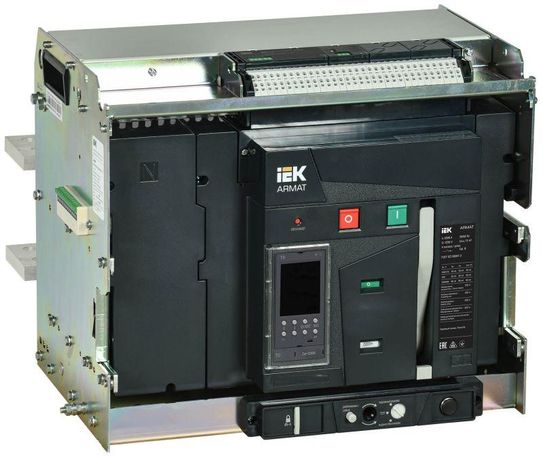 Выключатель автоматический воздушный ARMAT выдвижного исполнения 4P F 85кА 3200А расцепитель TD с комплектом аксессуаров 220В: мотор привод катушка включения отключения - AR-ACB-4VF-085-3200A-TDCF IEK