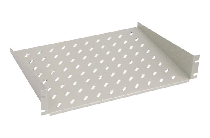 Полка угловая WZ-5714-52-00-011 1U x 446 350 мм (до 6 кг), цвет серый (RAL 7035) | 48082 Zpas