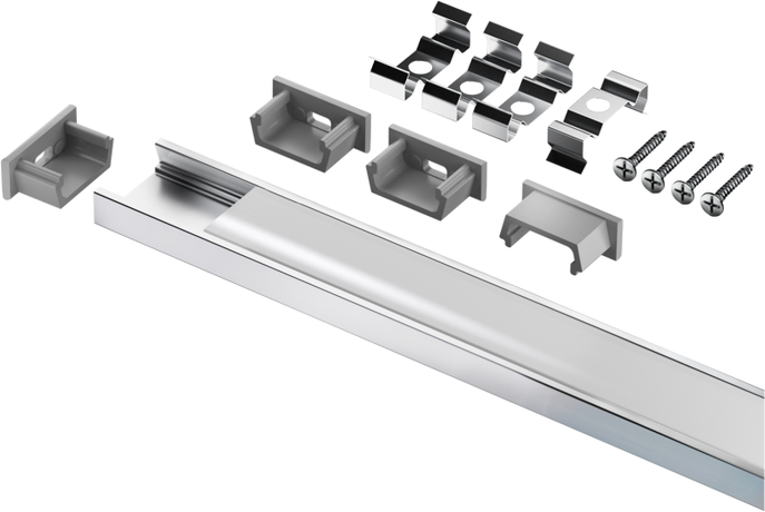 Профиль накладной для светодиод. ленты 95 326 NPR-01-SET с рассеив. поликарбонат алюм. NAVIGATOR 95326