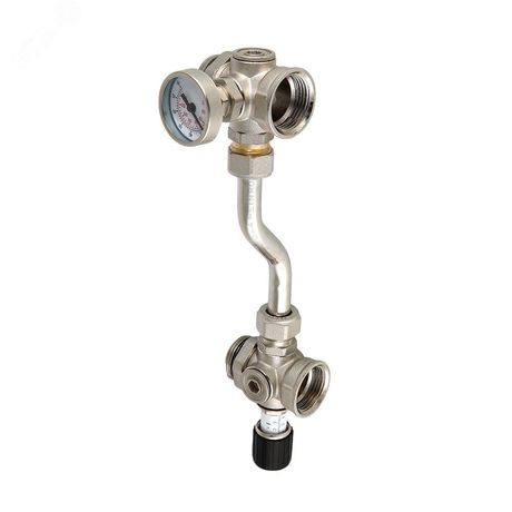 Байпас проходной 200 мм с термометрами - VT.0667T.0.0 VALTEC IVAC0667T