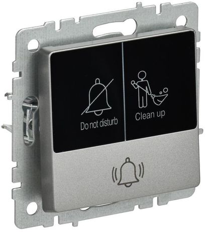 Кнопка звонка BRITE 10А ВС10-1-9-БрС для отелей с индик. механизм сталь IEK BR-V14-2-10-K46