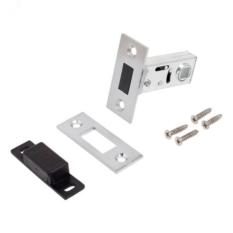 Защёлка АЛЛЮР АРТ L50-8M SC матовый хром магнитная б/ручек - 14533 ПТК