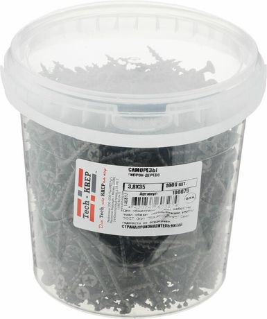 Саморез ШСГД 3,8х35 (1000 шт) - ведро ( 1,628 кг) | 100079 Tech-KREP