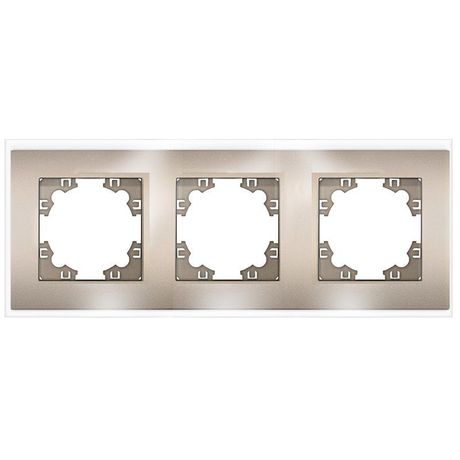 Афина рамка стеклянная трехместная универсальная, шампань (еврослот) - 2280 Союз