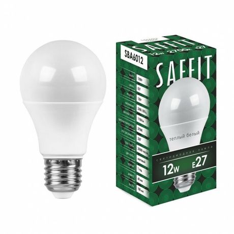 Лампа светодиодная SBA6012 12W 6400K 230V E27 A60 | 55009 SAFFIT FERON