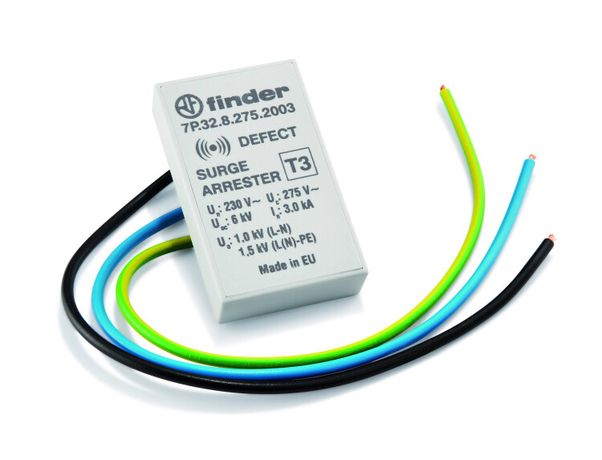 Устройство защиты от импульсных перенапряжений УЗИП тип 3 для систем светодиодного освещения; степень IP20 | 7P3282750005 Finder 7P.32.8.275.0005