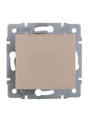 Розетка 1-м СП Karina с заземл. крышкой термопласт механизм крем. LEZARD 707-0388-123B