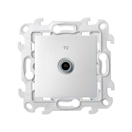 Розетка телевизионная проходная TV S24 Harmonie алюм. Simon 2410475-033 Simon арт. 2410475-033
