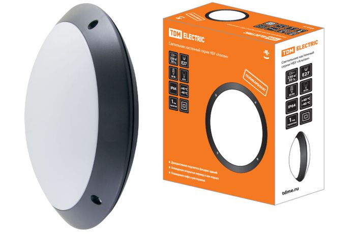 Светильник уличный настенный НБУ 05-60-001 Альтан 60Вт ЛН/КЛЛ/LED Е27 IP64 черный | SQ0328-0302 TDM