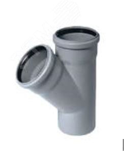 Тройник канализационный 45 град. 50 х 40 - 205445 Политэк