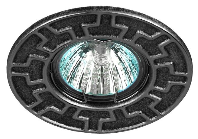 Светильник встраиваемый ST5 CH/BK штампованный MR16,12V/220V, 50W черный/хром | Б0036485 ЭРА