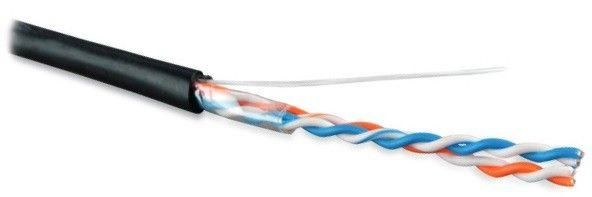 Кабель витая пара UUTP2-C5-S24-OUT-PE-BK-500(500м)неэкран. U/UTP,кат.5,2пары(24AWG),однож.(solid),внешний,PE,-40°C – +60°C,черный | 236305 Hyperline