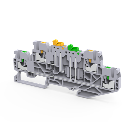 Клемма 2х-ярусная push-in 2,5 кв.мм разъед. OptiClip CPDLK-2,5-2L-MT-N-I-серый - 331872 КЭАЗ