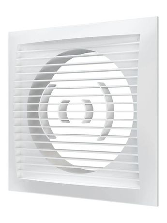 Решетка вентиляционная РСФ фланец d125 170х170 пластик ERA 1717РС12.5Ф ЭРА