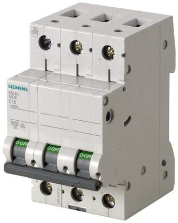 Выключатель автоматический модульный 3п C 40А 6кА Siemens 5SL63407