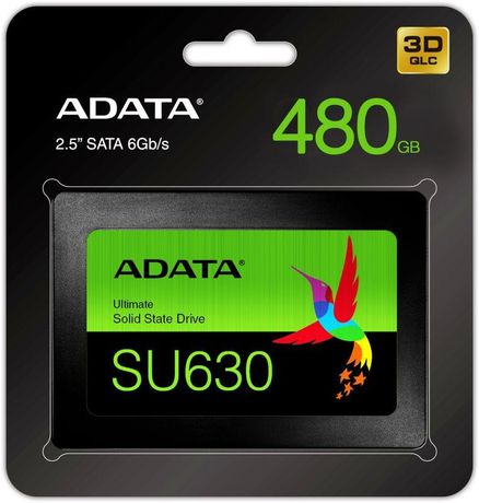 Накопитель твердотельный ASU630SS-480GQ-R 480GB SSD SU630 QLC 2.5дюйм SATAIII 3D NAND / without 2.5 to 3.5 brackets ADATA 1000517888 A-DATA