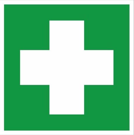 Знак медицинского и санитарного назначения EC 01 ''Аптечка первой медицинской помощи'' 200х200 мм, пленка самоклеящаяся с покрытием фотолюминесцентным ГОСТ Р 12.4.026-2001 - an-ec-01-f EKF
