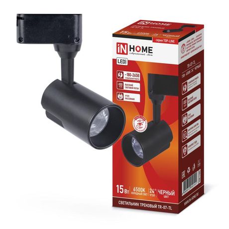 Светильник светодиодный трековый TOP-LINE TR-07-TL 15Вт 6500К IP40 1500лм 24град. черн. IN HOME 4690612040141