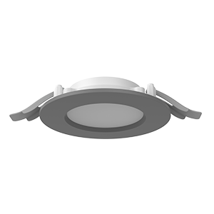 Светильник светодиодный DL-01 Slim 100мм 10Вт 4000К 120x37мм IP65/40 круглый встраив. с опаловым рассеив. RAL7045 сер. муар VARTON V1-RF-70011-10000-6501040 VARTA