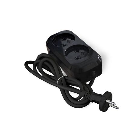 Удлинитель 2х2м без заземл. 10А IP20 Е-202 ПВС 2х0.75 АБС-пластик черн. UNIVersal 2103 Союз