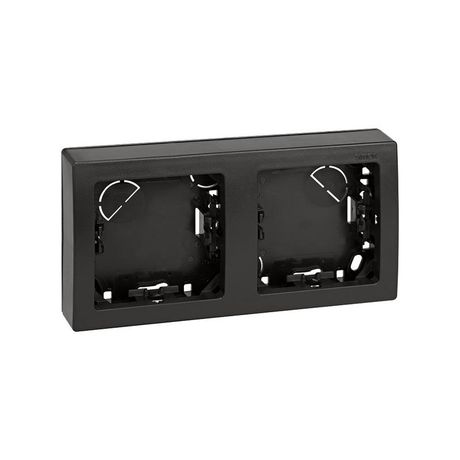 Рамка на 2 поста горизонтальная 75х146 мм, S73L, графит - 73620-62 Simon