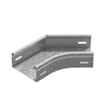 Угол плоский плавный универсальный 45 град. к лотку 200х50, толщ. 1,0 мм, Сендзимир цинк, 087925 | УПТРП45-200х50-1,0-R100-СЦ Ostec УПТРп-200х50 (135 град.)