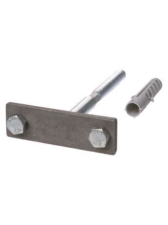 Держатель фасадный для полосы шириной 25-50 мм длина 120 с дюбелем, стальной зажим | SQ2402-3141 TDM