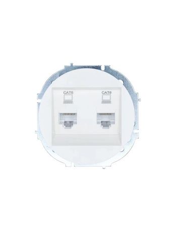 Розетка компьютерная 2-м СП OSEN кат.6 с модулем бел. LEZARD 743-0288-142