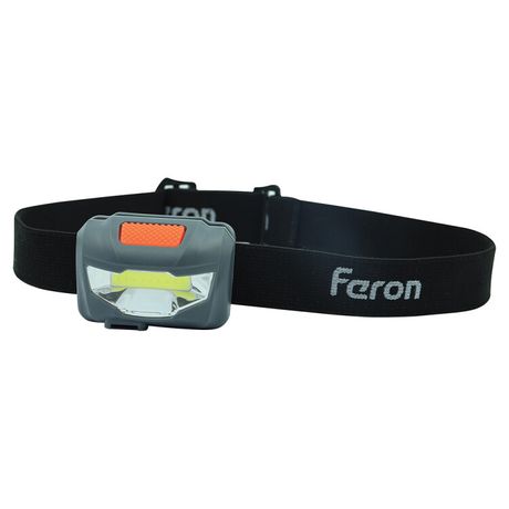 Фонарь светодиодный налобный аккумуляторный 3w 1COB USB IP44 пластик - 41680 FERON
