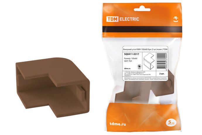 Внешний угол КМН 100х60 бук (2 шт./комп.) | SQ0411-0317 TDM
