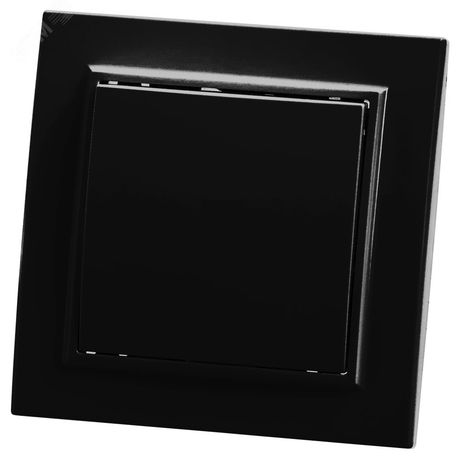 Выключатель 1-клавишный, 250V, 10А, серия Эрна, PSW10-9003-03, черный | 39472 STEKKER FERON PSW10-9003-03
