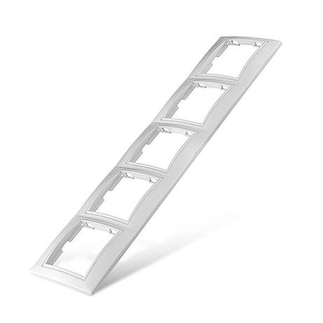 Рамка 5 постов Севиль горизонтальная белая - 1042 Союз