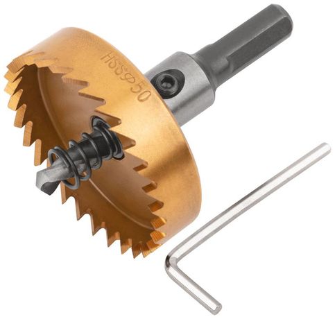 Коронка кольцевая пометаллу HSS сталь титановое покрытие 50мм FIT 36878 РОС