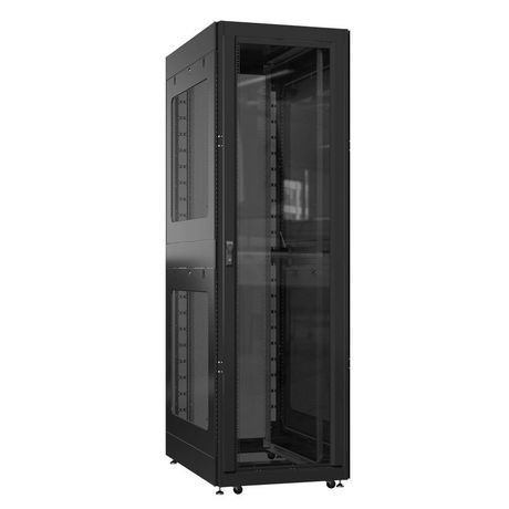 Шкаф серверный 52U 800х1200 передняя дверь: стекло IP41. задняя без. боковые панели: перфорированные. цвет: черный RAL9005 - EX 8252.9102 SYSMATRIX